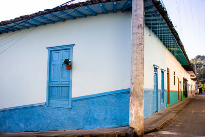 Beautiful houses at the heritage town of salamina located at the caldas department in colombia.