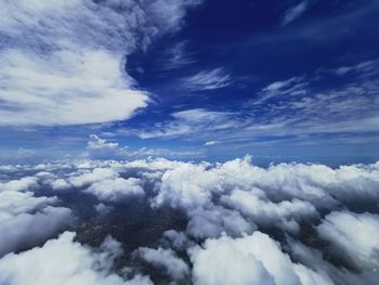 Low angle view of clouds in blue sky