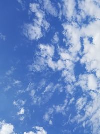 Low angle view of clouds in sky