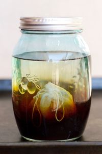 Close-up of water in jar