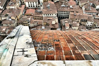 Built structure against brick wall