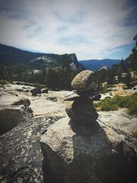 Shadow of people on mountain