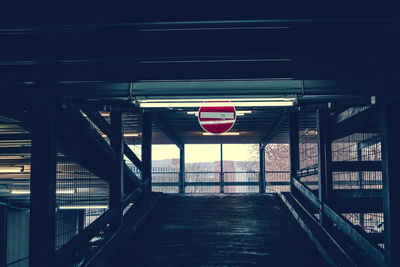 Do not enter sign on foot bridge at railroad station