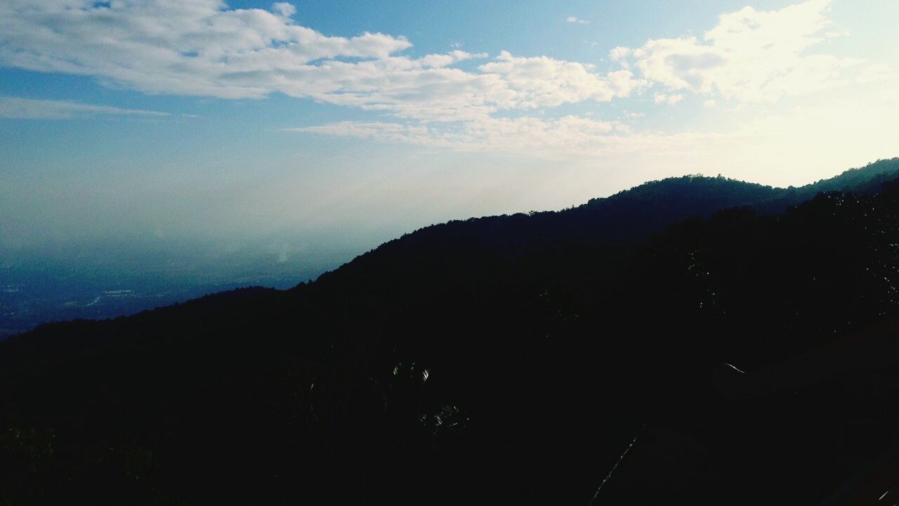 mountain, mountain range, tranquil scene, scenics, tranquility, sky, beauty in nature, silhouette, landscape, nature, idyllic, cloud - sky, cloud, non-urban scene, outdoors, dusk, no people, remote, majestic, day