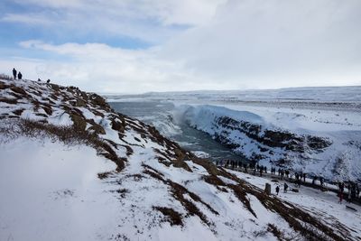 Scenic view of snow covered landscape