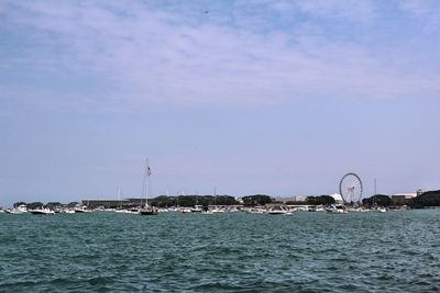 View of sea at sunset