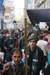 People on street in city