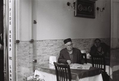 People sitting in restaurant