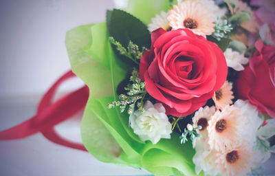 Close-up of rose bouquet