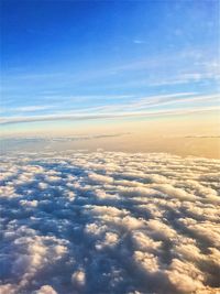 Scenic view of clouds over blue sky