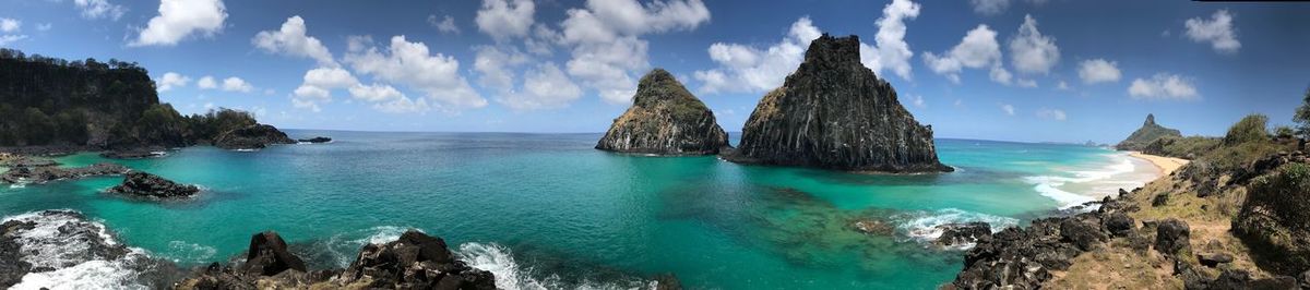 Panoramic view of sea against sky