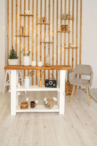 Table and chairs at home