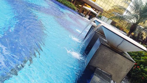 Low angle view of swimming pool