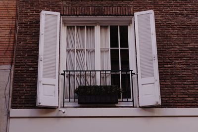 Closed door of building