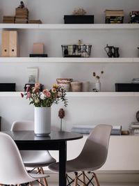 Potted plant on table at home