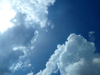 Low angle view of clouds in sky