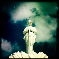 Low angle view of cloudy sky