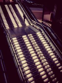 Low angle view of illuminated building