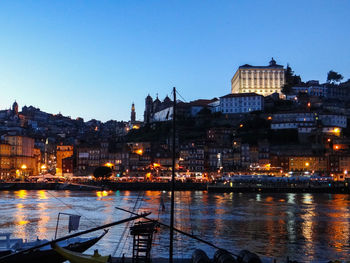 Buildings in distance with waterfront