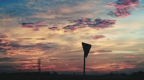 Low angle view of silhouette plant against sky