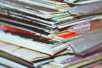 Full frame shot of books