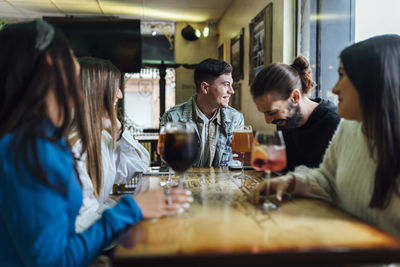 Group of people in restaurant