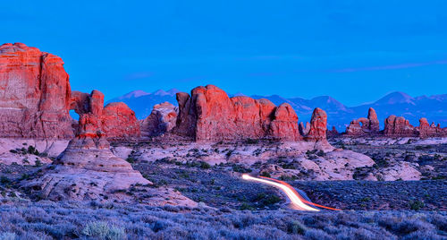Rock formations on mountain