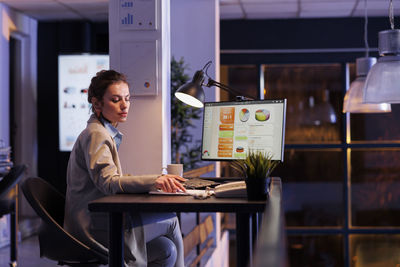 Business colleagues working at office