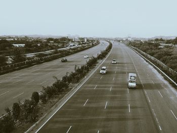 Road passing through tunnel