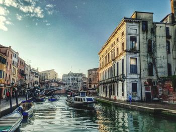 Canal passing through city