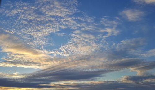 Low angle view of clouds in sky