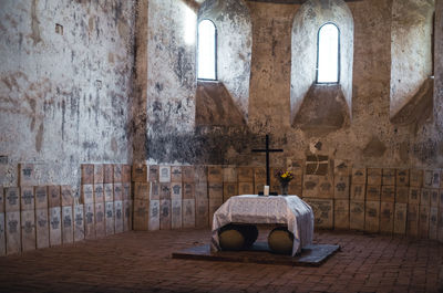 Interior of old abandoned building