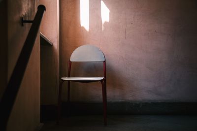 Close-up of empty chair