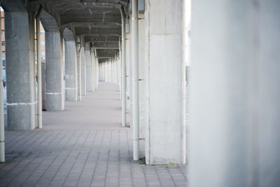 View of empty corridor of building