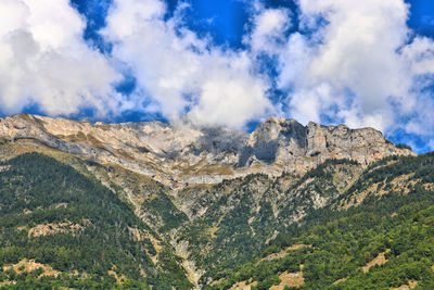 Scenic view of rocky mountains against sky