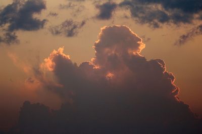 Low angle view of sky at sunset
