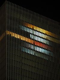 Low angle view of building at night