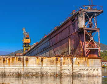 Large floating repair dock for ships