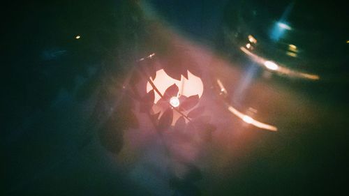 Low angle view of illuminated building