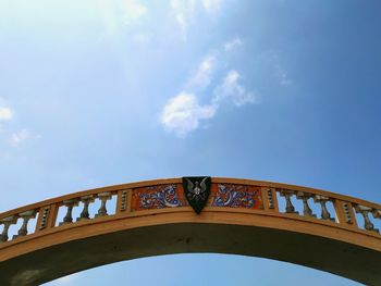 Low angle view of arch bridge against sky - aveiro - portugal