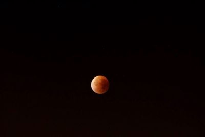 Low angle view of moon at night