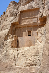 Low angle view of old ruins