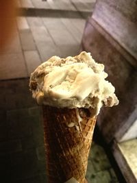 Close-up of ice cream cone