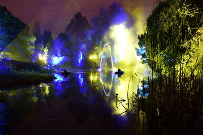 Reflection of trees in water