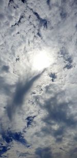 Low angle view of clouds in sky