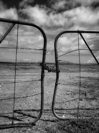 Close-up of abandoned playground