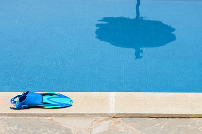 High angle view of swimming pool