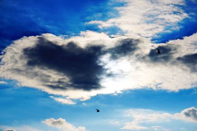 Low angle view of clouds in sky