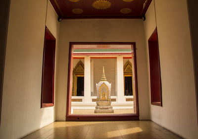 Interior of temple in bangkok thailand