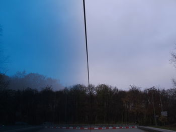 Low angle view of road against sky